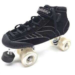 Bont Prostar‎ Roller Skates Black Suede Size 9.5 Glow LED Wheels 83A Outdoor